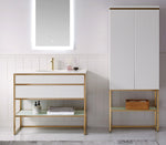 Geneva 900MM White Vanity Unit QuartzTop