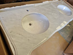 Luxury 1650MM Double Marble Vanity Unit – PURE WHITE