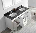 Charlotte 60” White Vanity Unit With Marble Top