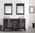 Astoria 1500MM Double Basin Marble Vanity Unit Black