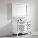 Astoria White 48” Vanity Unit & Carrara Marble Top