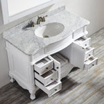 Astoria White 48” Vanity Unit & Carrara Marble Top