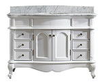 Astoria White 48” Vanity Unit & Carrara Marble Top