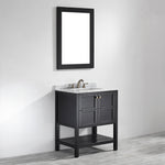 Belmont 600MM Carrara Marble Black Vanity Unit