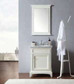 Classic 25” Antique White Vanity Unit Marble