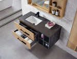 Carrara 48” Oak Vanity Unit With Grey Stone Top