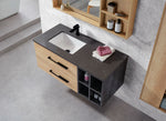 Carrara 48” Oak Vanity Unit With Grey Stone Top