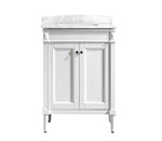 Charlotte 24” White Vanity Unit With Marble Top