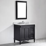 Charlotte 36” Black Vanity Unit With Marble Top