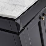 Charlotte 36” Black Vanity Unit With Marble Top