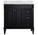 Charlotte 36” Black Vanity Unit With Marble Top