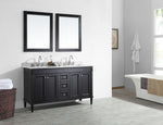 Charlotte 60” White Vanity Unit With Marble Top