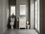 Classic 24” Antique Beige Vanity With Marble Top