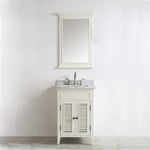 Classic 24” Antique Beige Vanity With Marble Top