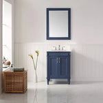 Charlotte 24” Royal Blue Vanity Unit With Marble Top