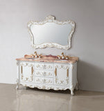Luxury 1650MM Double Marble Vanity Unit – PURE WHITE