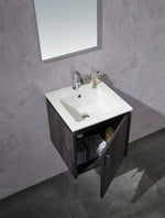 Modern 16” Elegant Grey Wall Hung Vanity Unit