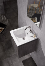 Modern 16” Elegant Grey Wall Hung Vanity Unit