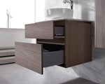 Modern 24” Oak Grey Wall Hung Vanity Unit