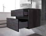 Modern 24” Elegant Grey Wall Hung Vanity Unit