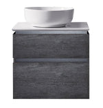 Modern 24” Elegant Grey Wall Hung Vanity Unit