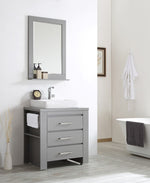 Modern 30” Grey Vanity Unit with Basin