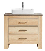 Modern 36” Oak Vanity Unit with Basin