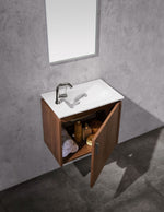 Modern 22” Dark Oak Vanity Unit Wall mounted