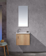 Modern 22” Oak Vanity Unit Wall mounted