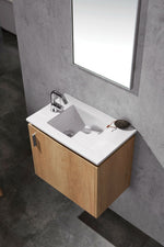 Modern 22” Oak Vanity Unit Wall mounted