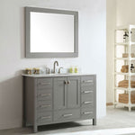 Oxford 48” Grey Vanity Unit With Carrara Marble