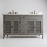 Classic 1500MM Double Vanity Unit Grey Marble