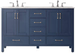 Oxford 60” Royal Blue Double Vanity Unit
