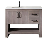 Zara 42” Vanity Unit With Carrara Stone Top