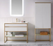 Geneva 900MM White Vanity Unit QuartzTop
