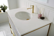 Geneva 900MM White Vanity Unit QuartzTop