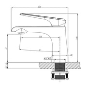 Matt Black Single Hole Basin Mixer Tap