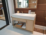 1220MM Light Oak Vanity Unit QuartzTop