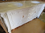 Luxury 1650MM Double Marble Vanity Unit – PURE WHITE