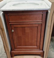 Classic 25” Cherry Wood Vanity Unit Marble Top