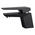 Aqua Matt Black Single Hole Basin Mixer Tap