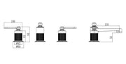 Castia Brushed Gold 3 Hole Basin Mixer Tap