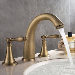 Heritage Antique Brown 3 Hole Basin Mixer Tap