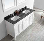 Charlotte 60” White Vanity Unit With Marble Top