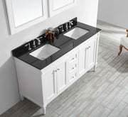 Charlotte 60” White Vanity Unit With Marble Top