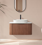 Carrara 750MM Fluted Vanity Unit With Stone Top