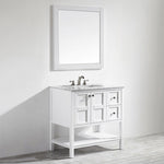 Belmont 900MM Carrara Marble White Vanity Unit