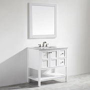 Belmont 900MM Carrara Marble White Vanity Unit