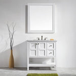 Belmont 900MM Carrara Marble White Vanity Unit