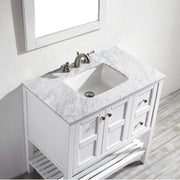 Belmont 900MM Carrara Marble White Vanity Unit